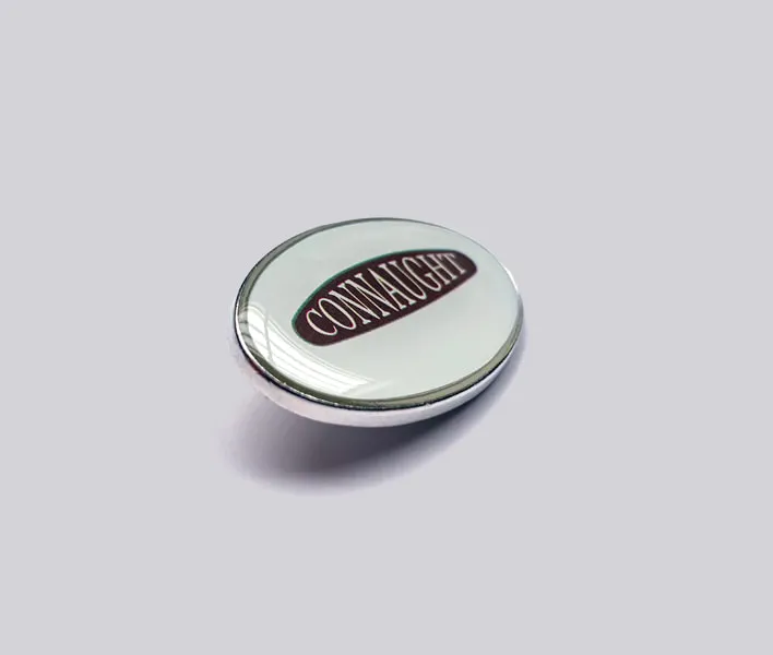 Printed epoxy machine applied clothing badge