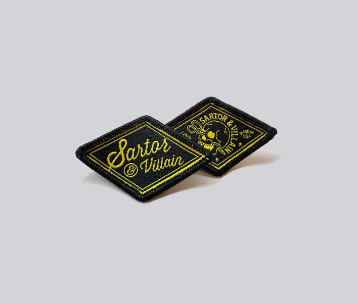 Custom woven clothing badge