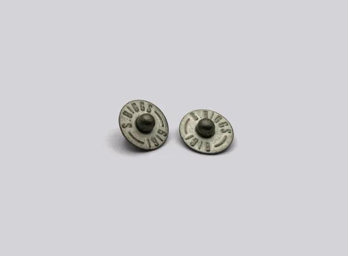 Nipple jeans rivets with distressed finish.