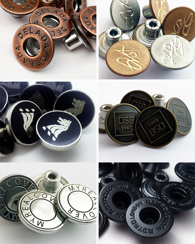 Custom Metal Buttons for Jeans